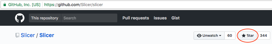 While logged in to GitHub, please visit the two links above and select the "Star" button at the top right of the screen